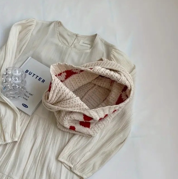 Love Heart pattern tote book bag - Picture 3 of 4